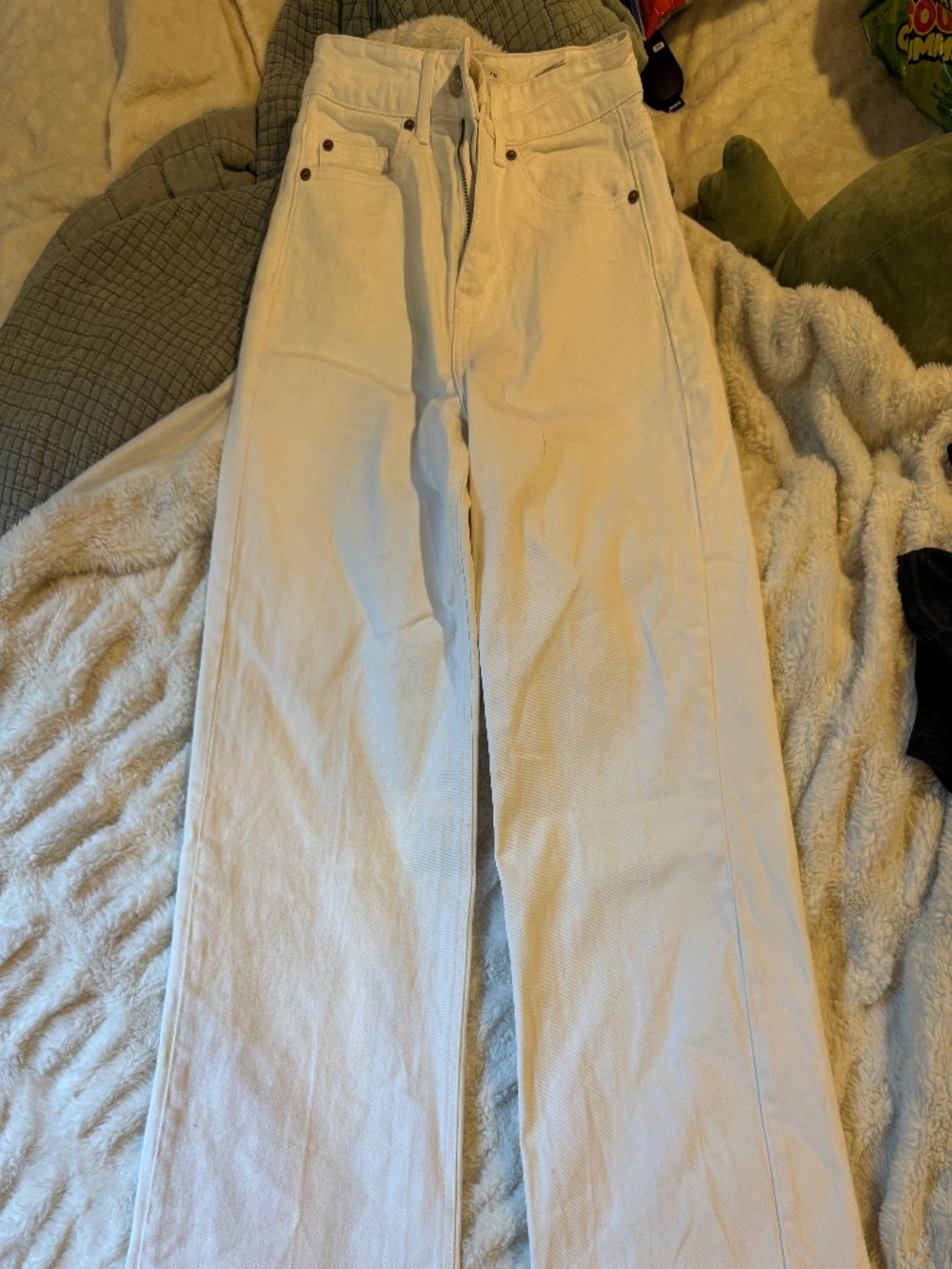 White Wide Leg H&M Jeans
